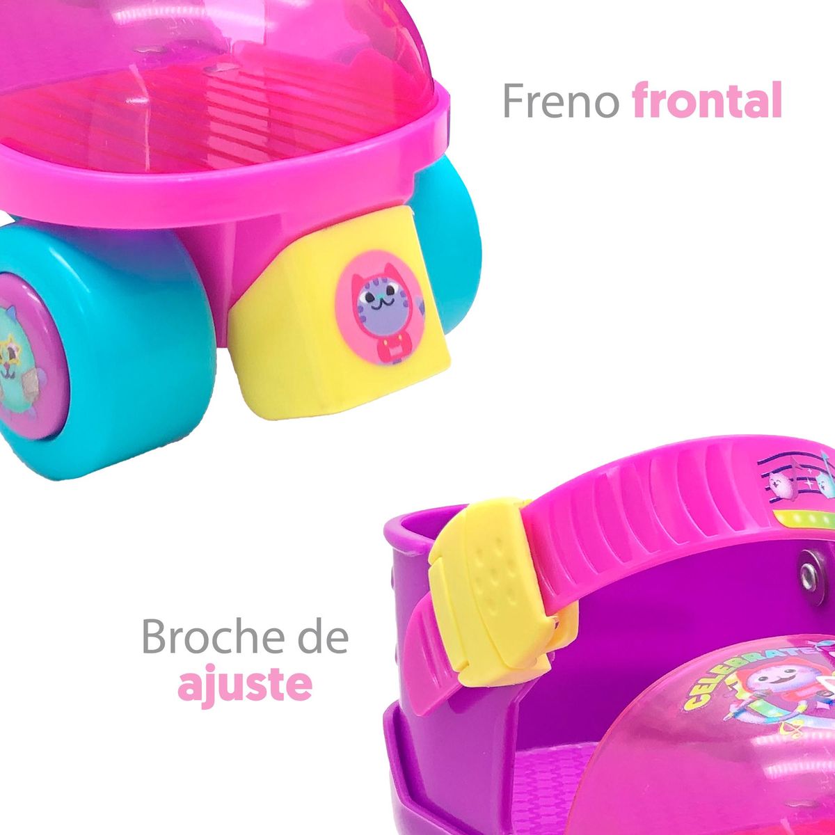 GABBYS DOLLHOUSE - Patines Niña Gabby Dollhouse con casco Ajustables T25-28