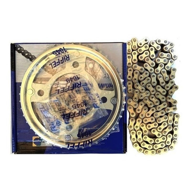 GENERICO - Kit De Transmision Moto Honda Cb190r C/ Cadena Dorada