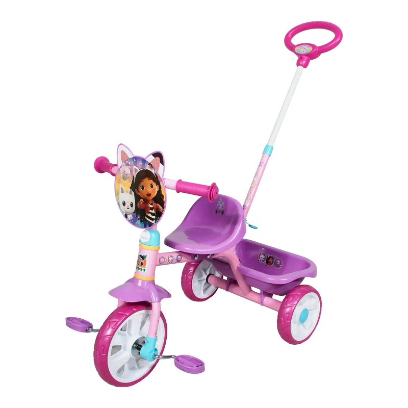 GABBYS DOLLHOUSE - Triciclo Niña con empujador Gabby Dollhouse