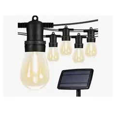 GENERICO - Guirnalda Led 10 Metros Panel Solar Con Ampolletas Led…