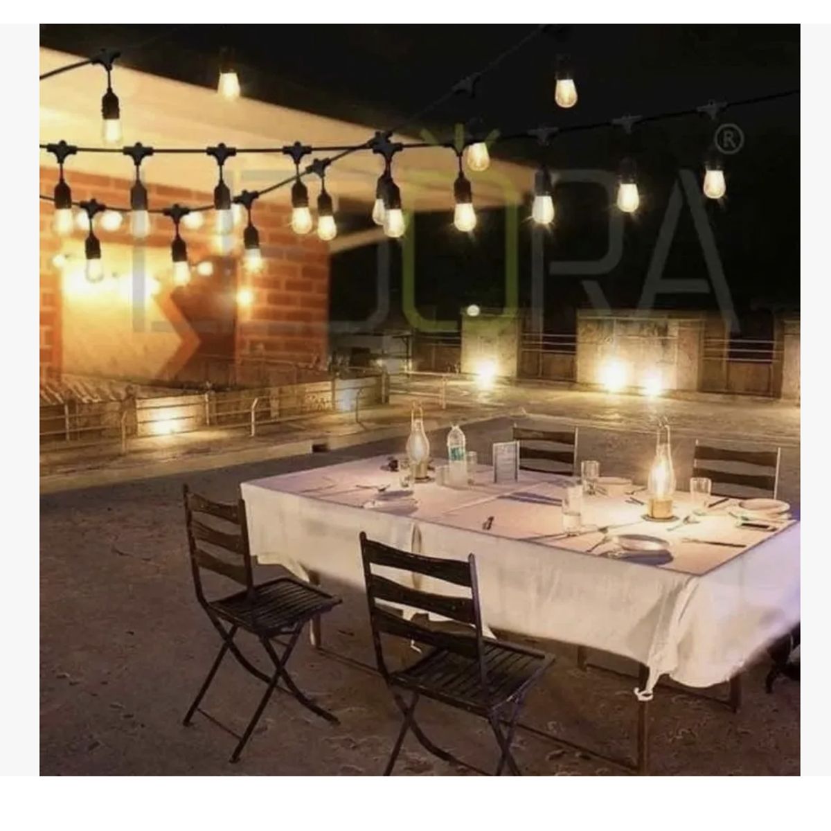 GENERICO - Guirnalda Led 10 Metros Panel Solar Con 10 Ampolletas Led