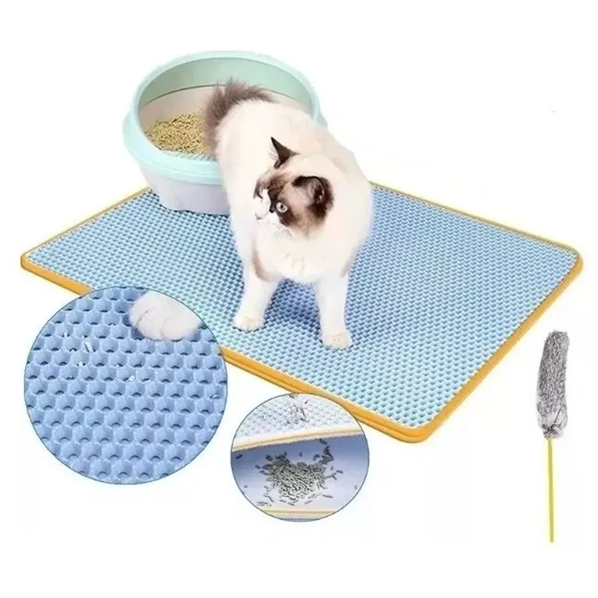 NO LOGO - Alfombra Atrapa Arena Para Gatos Mascotas Residuos