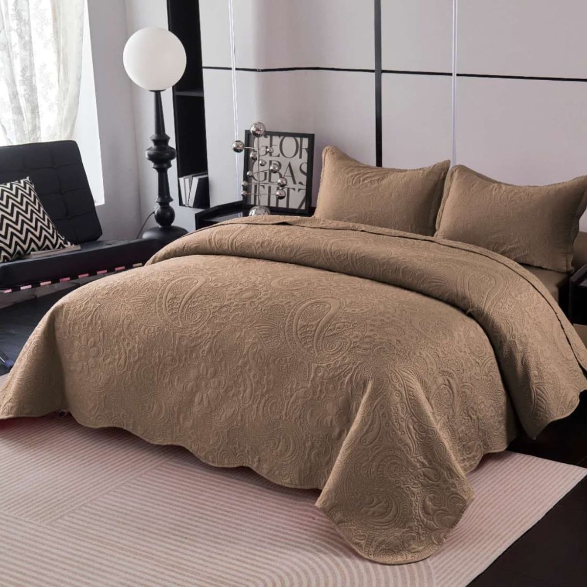 GENERICO - Quilt de Verano 2 Plazas Color Cafe Meipulis02