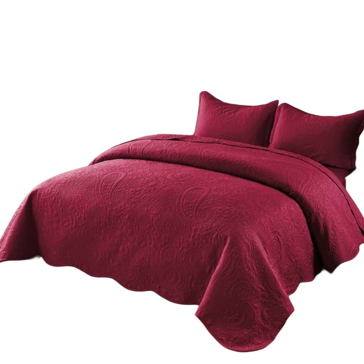 GENERICO - Quilt de Verano 2 Plazas Color Burdeos Meipulis04