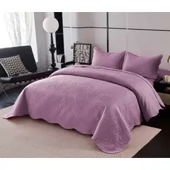 GENERICO - Quilt de Verano 2 Plazas Color Lila Meipulis09