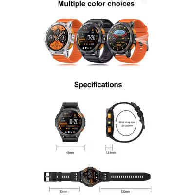 Imagen 2 del producto Smartwatch Con Bluetooth llamada GPS Con Linterna Negro