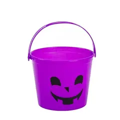 GENERICO - Cubo Para Dulces Halloween Morado 11x14Cm