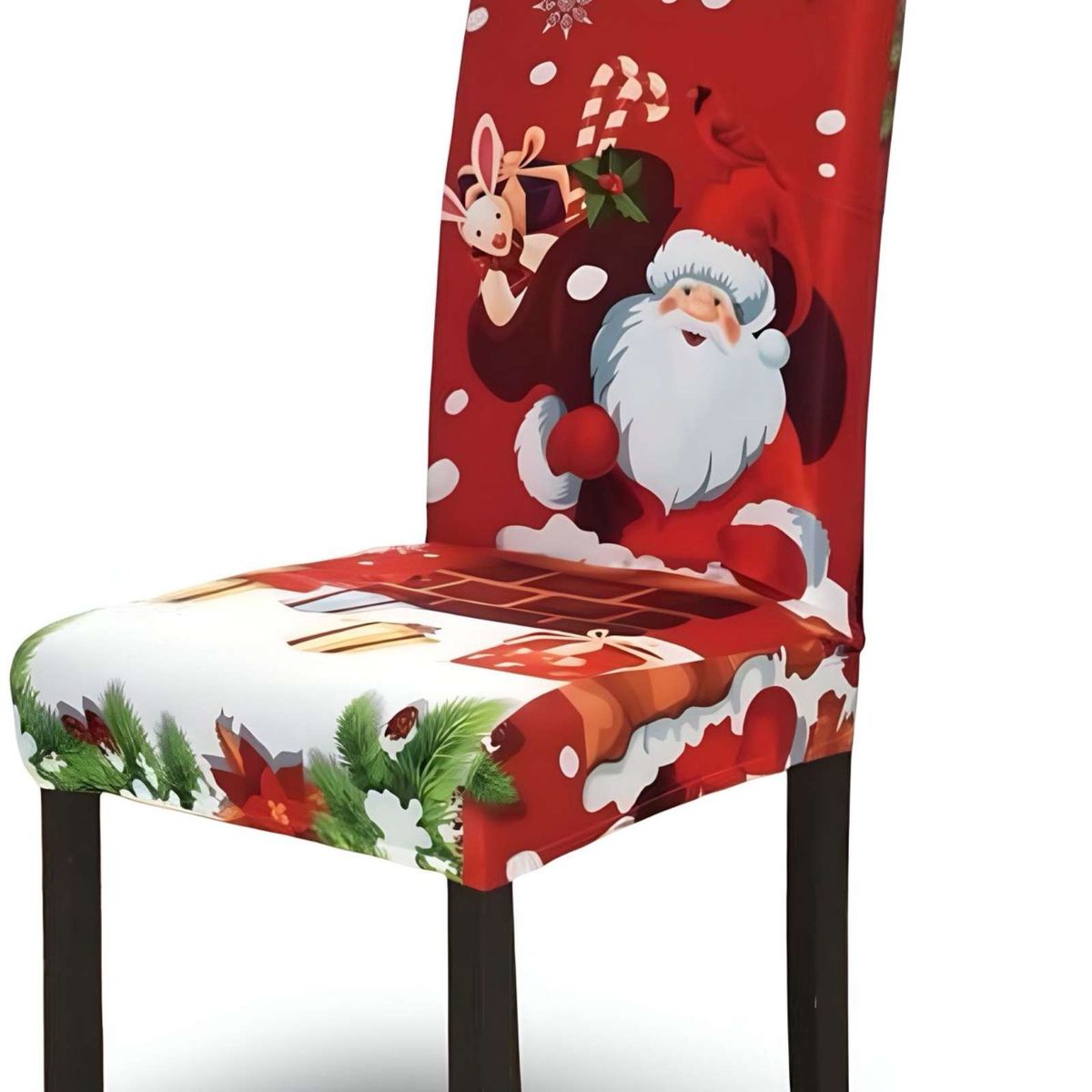 GENERICO - SET DE 6 FUNDAS PARA SILLAS DE NAVIDAD N02