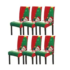GENERICO - SET DE 6 FUNDAS PARA SILLAS DE NAVIDAD N09