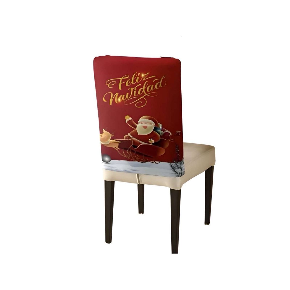 GENERICO - SET DE 6 FUNDAS DE RESPALDO DE SILLAS DE NAVIDAD N18