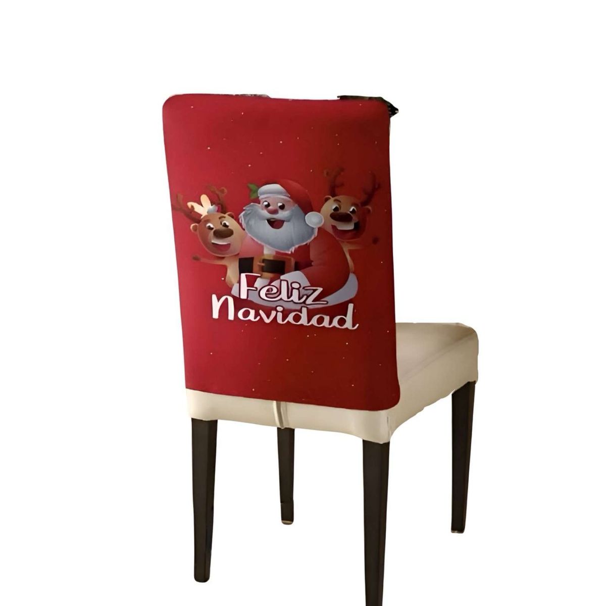 GENERICO - SET DE 6 FUNDAS DE RESPALDO DE SILLAS DE NAVIDAD N22