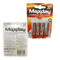 GENERICO - Pack De 4 Pilas Baterías Maxday Doble AA