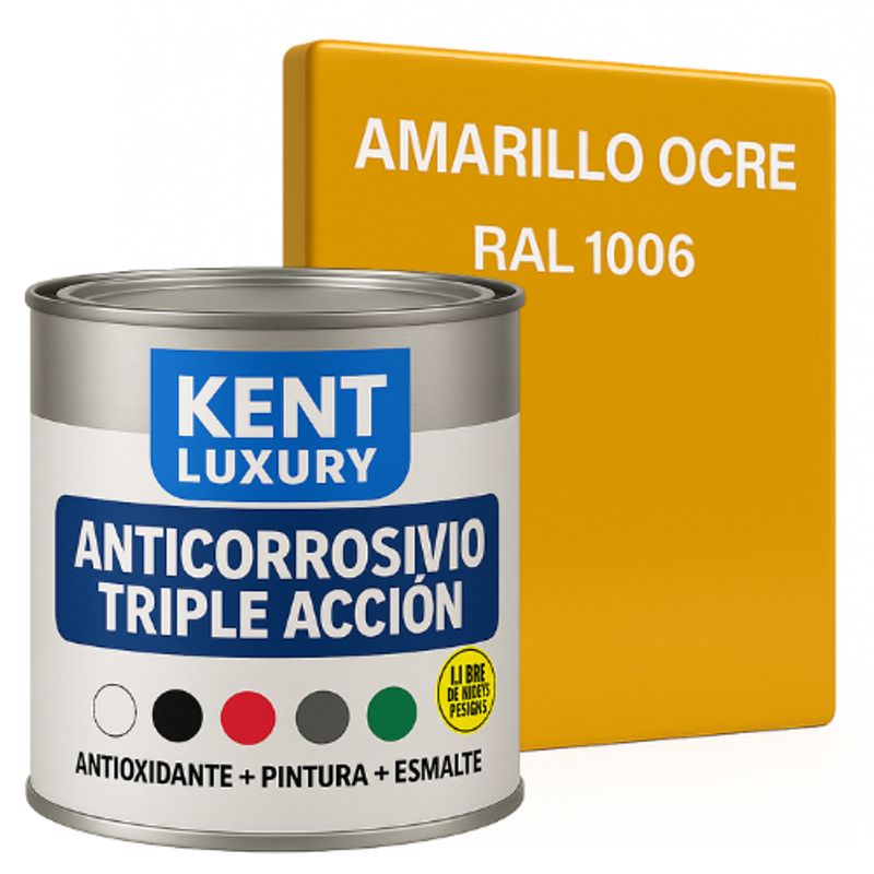 KENT - Anticorrosivo Triple Accion 18 Galon Amarillo Ocre