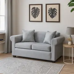 MBC - Sofá 2 Cuerpos New Barcelona Felpa Gris