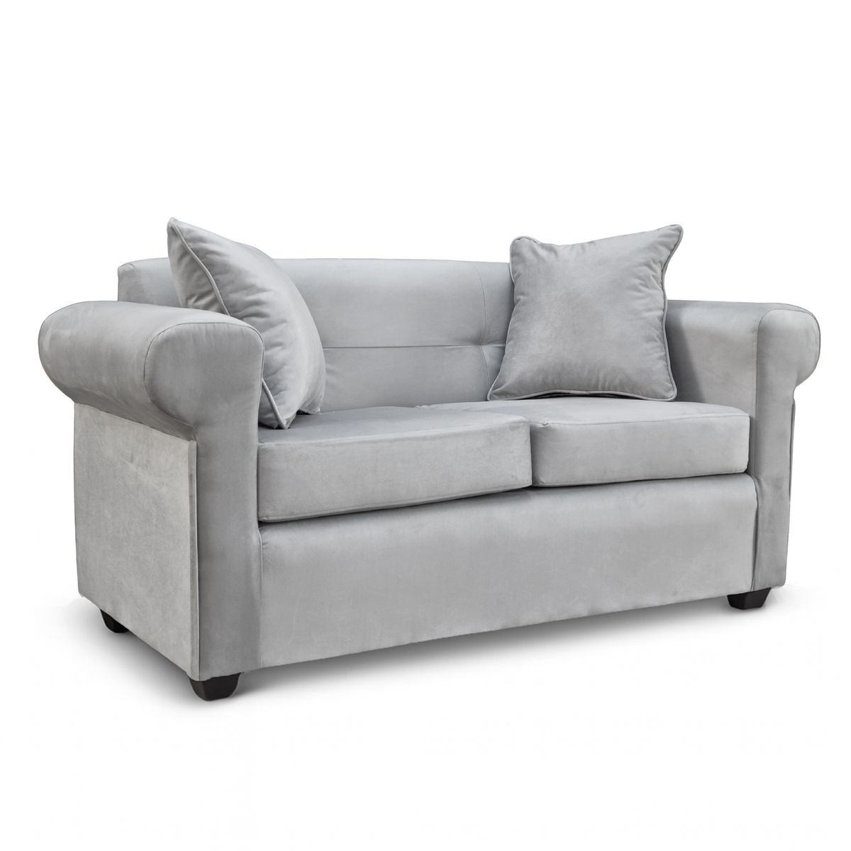 MBC - Sofá 2 Cuerpos New Barcelona Felpa Gris