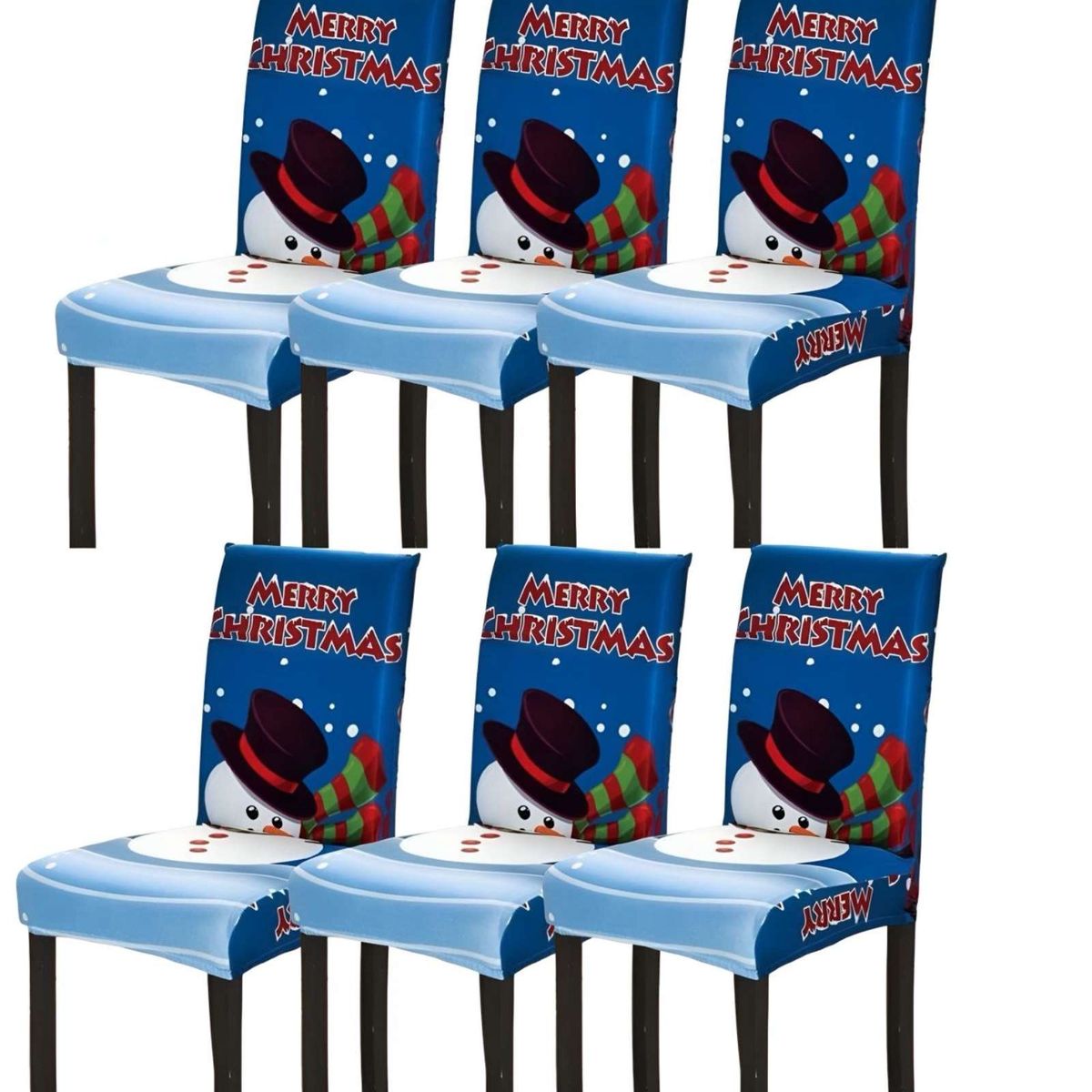 GENERICO - SET DE 6 FUNDAS DE SILLAS DE NAVIDAD N11