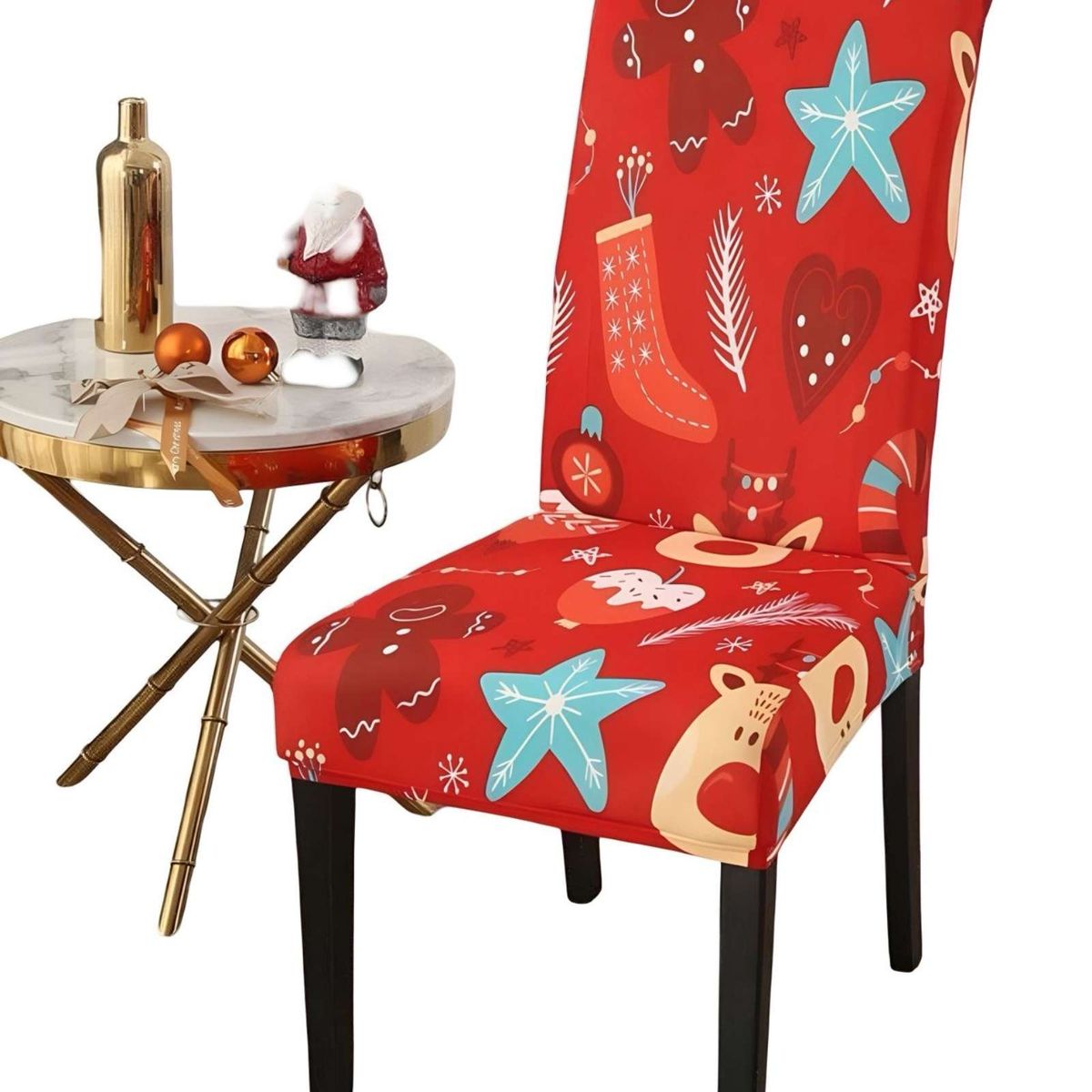 GENERICO - SET DE 6 FUNDAS DE SILLAS DE NAVIDAD N16