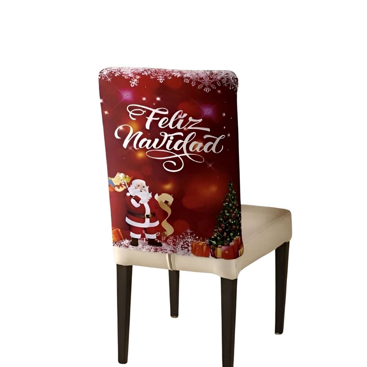 GENERICO - SET DE 6 FUNDAS DE RESPALDO DE SILLAS PARA NAVIDAD N17