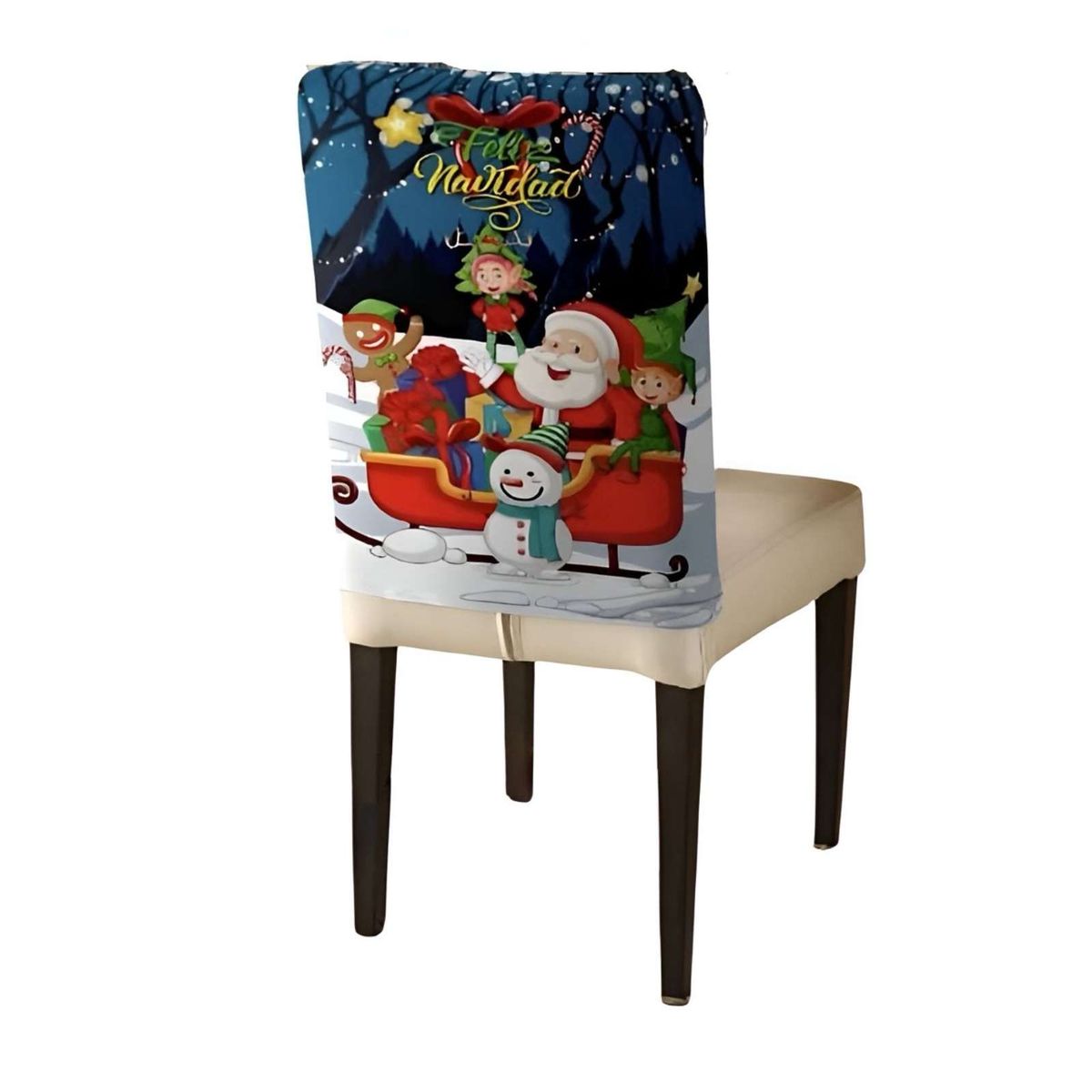 GENERICO - SET DE 6 FUNDAS DE RESPALDO DE SILLAS PARA NAVIDAD N23