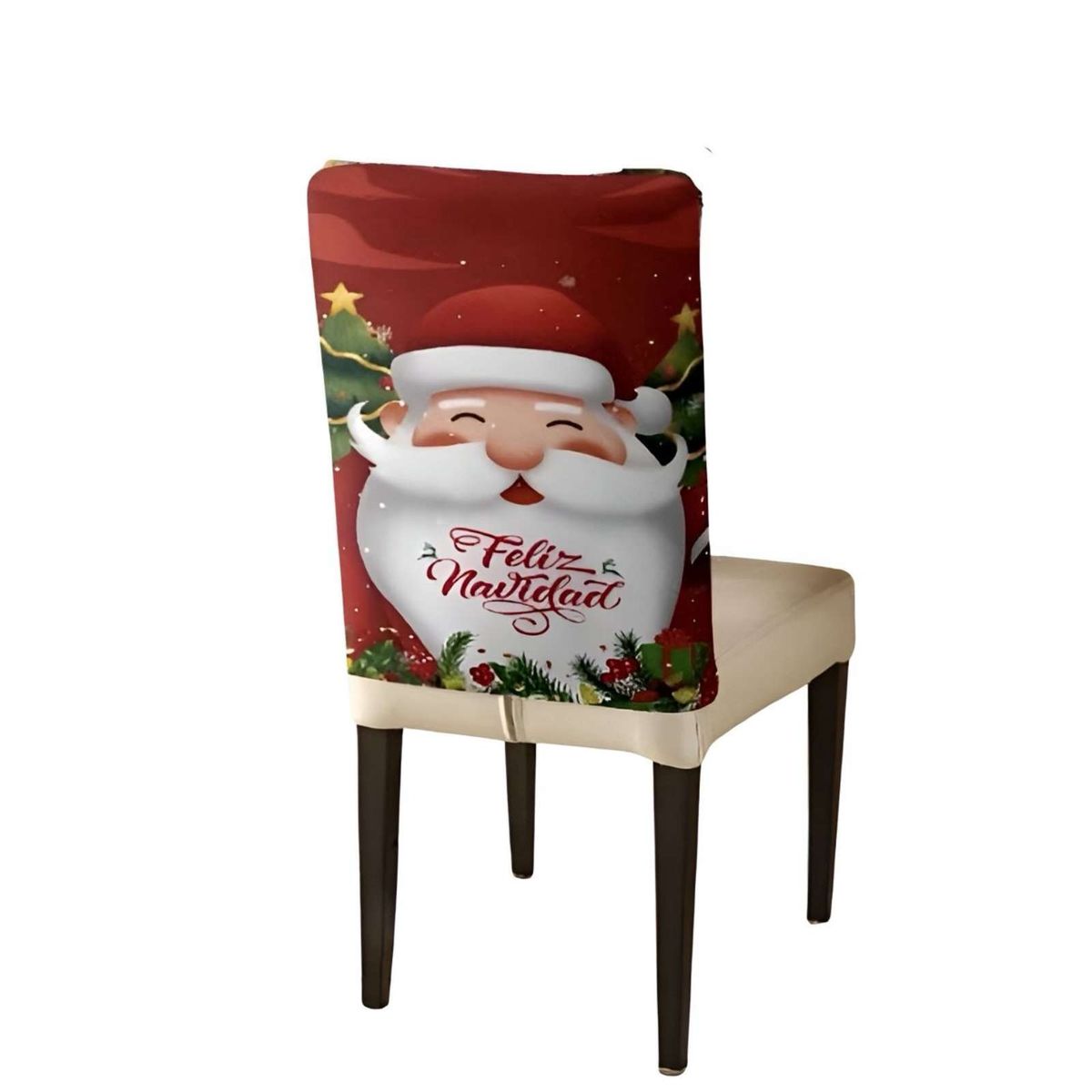GENERICO - SET DE 6 FUNDAS DE RESPALDO DE SILLAS PARA NAVIDAD N24