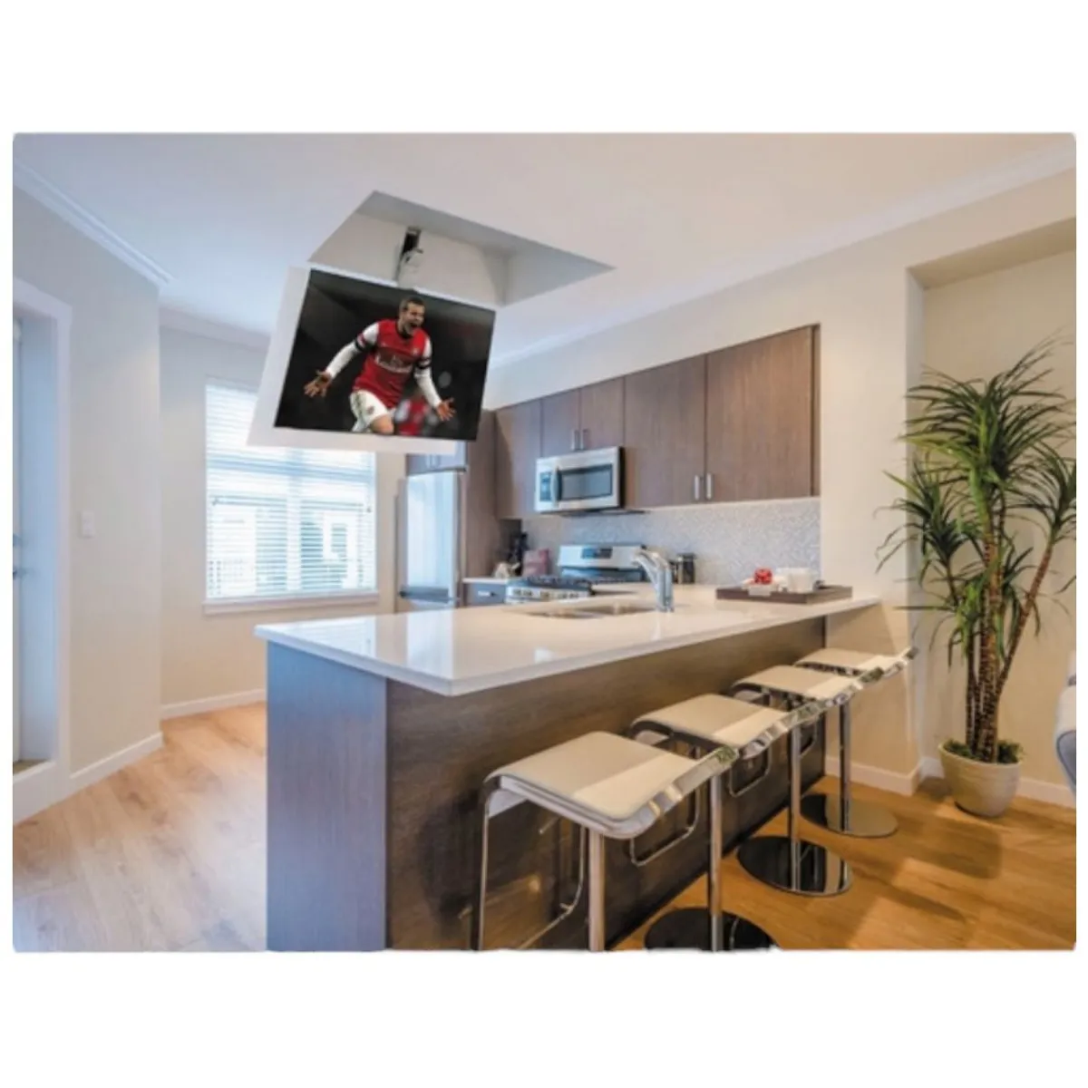 GENERICO - Soporte de TV de Techo Universal 20” a 55” Giratorio e Inclinable