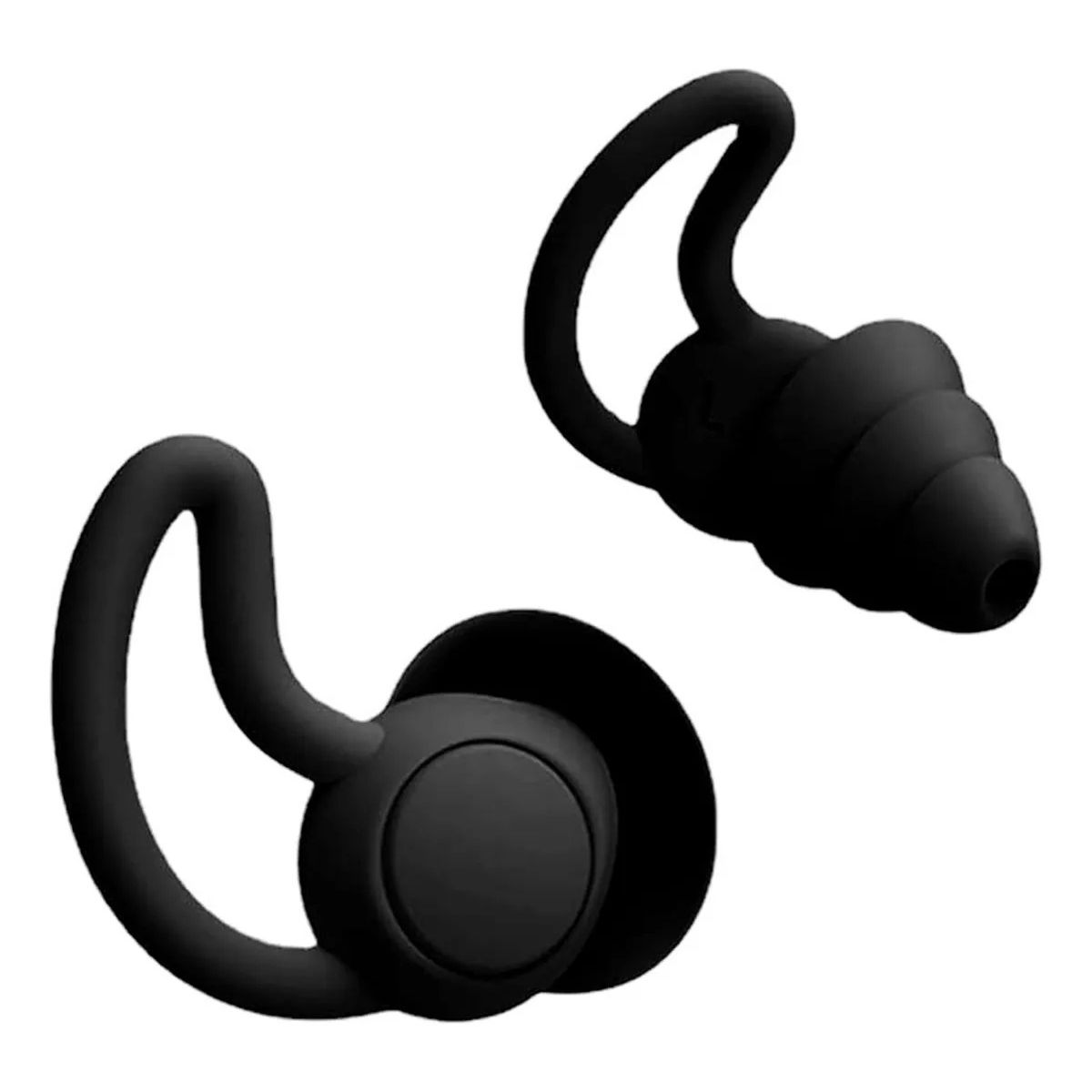 GENERICO - Tapones Oido Silicona Reducción De Ruido Reutilizables Negro