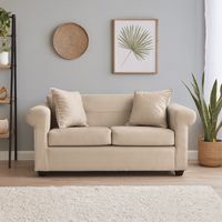 Sofá 2 Cuerpos New Barcelona Felpa Beige