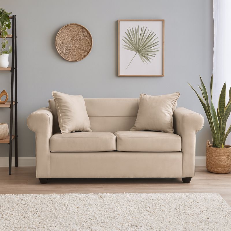 MBC - Sofá 2 Cuerpos New Barcelona Felpa Beige