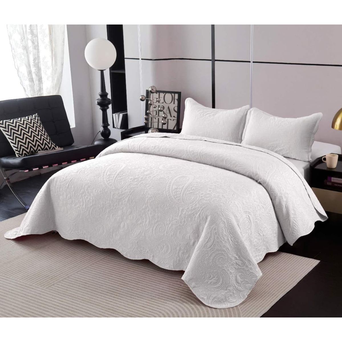 GENERICO - Quilt de Verano 1.5 Plaza Color Blanco Meipulis06