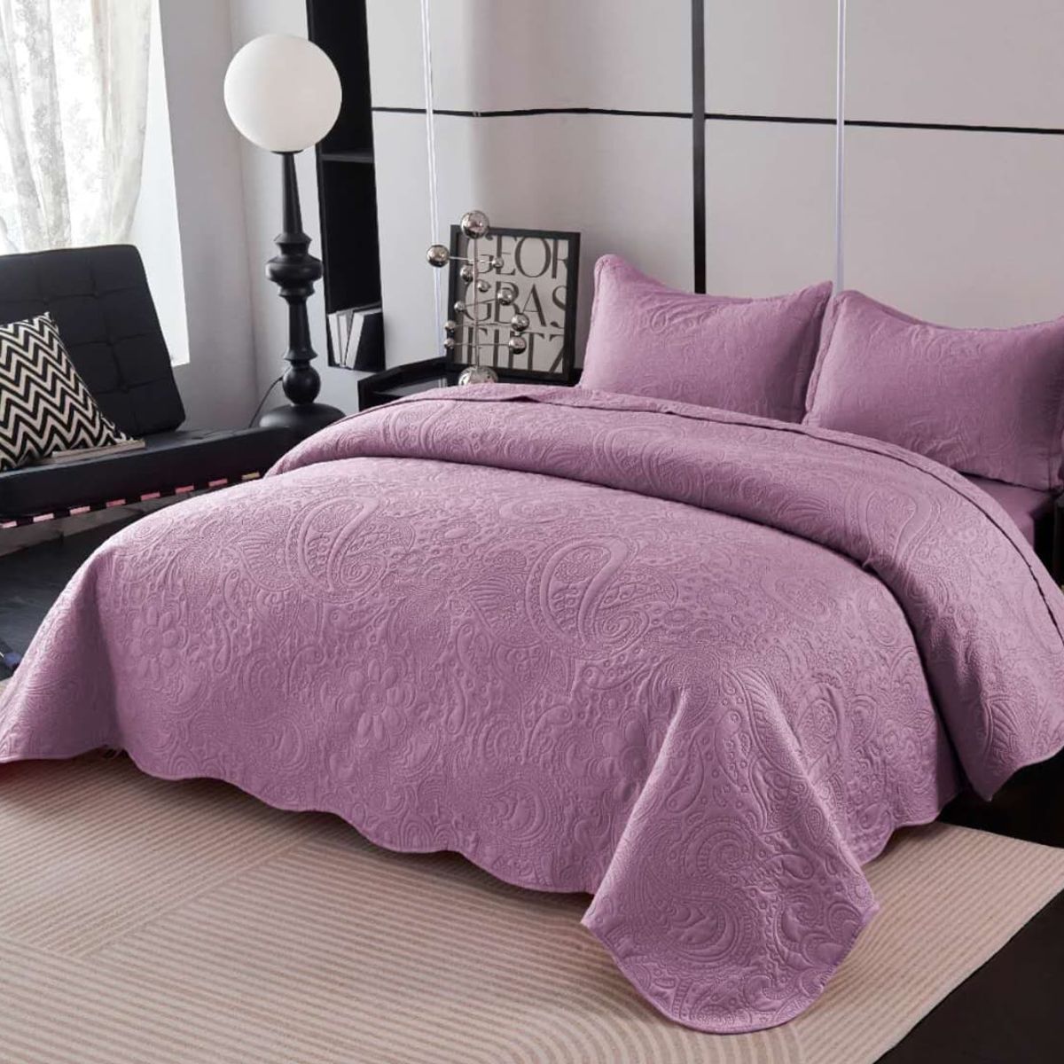 GENERICO - Quilt de Verano 1.5 Plaza Color Lila Meipulis09