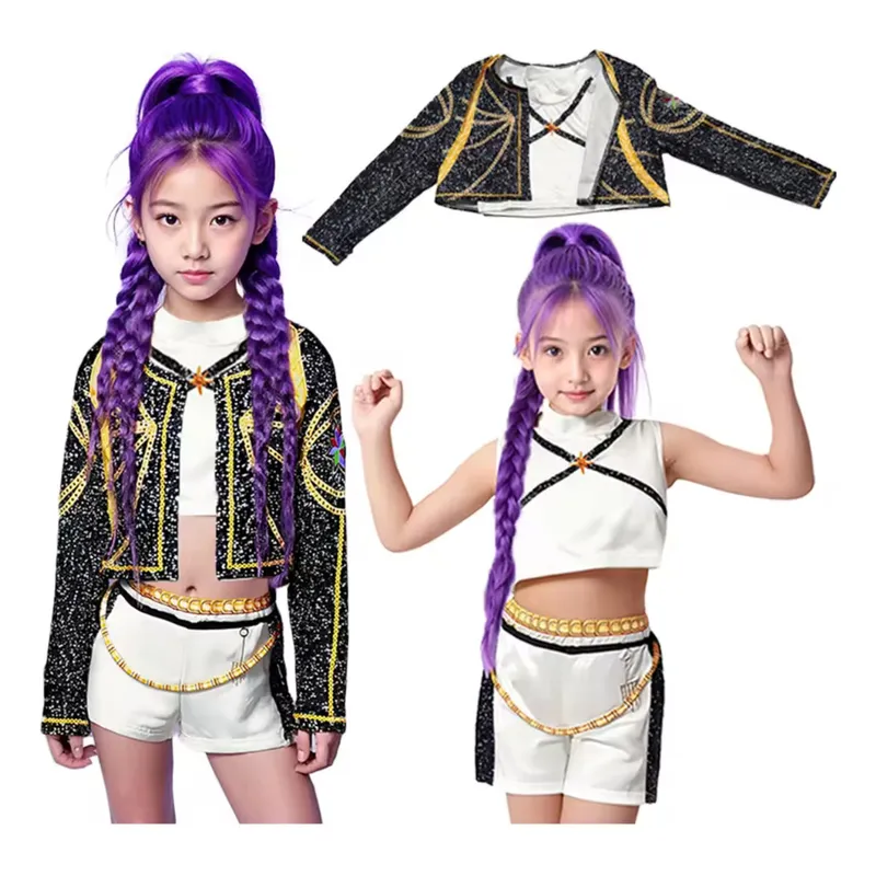 TIOZONEY - Anime Kpop Demon Hunter Cosplay Rumi Mira Cosplay Para Niños 150cm
