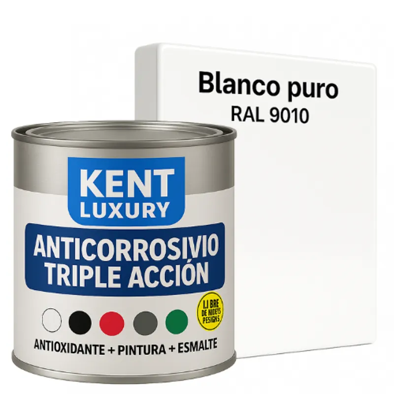 KENT - Anticorrosivo Triple Accion 14 Galon Blanco Puro