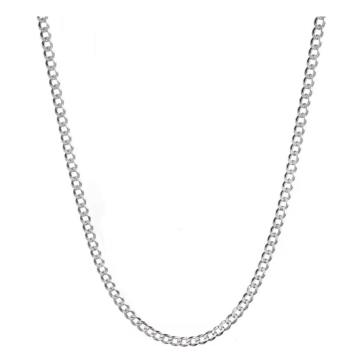 GENERICO - Cadena grumet 60cm 3mm Plata 925