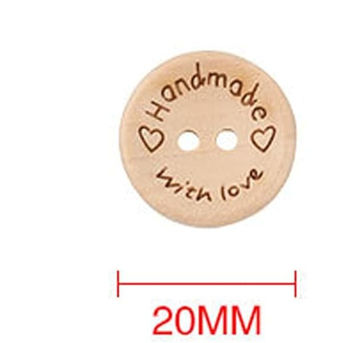 ATURE - Caja De Botones De Madera Handmade 140uni 15-20-25mm