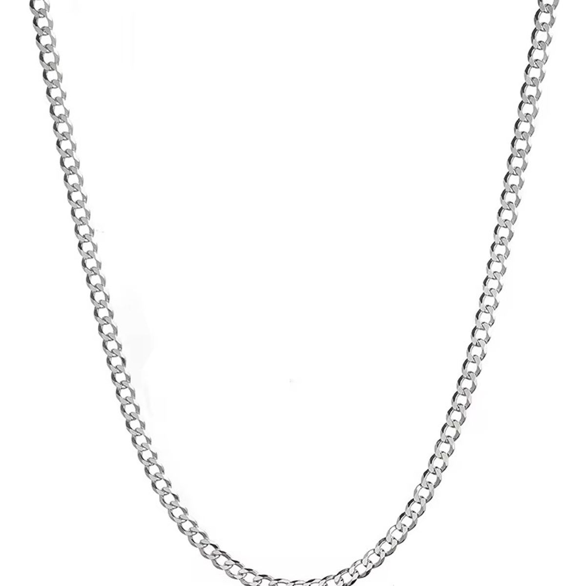 GENERICO - Cadena grumet 60cm 4mm Plata 925