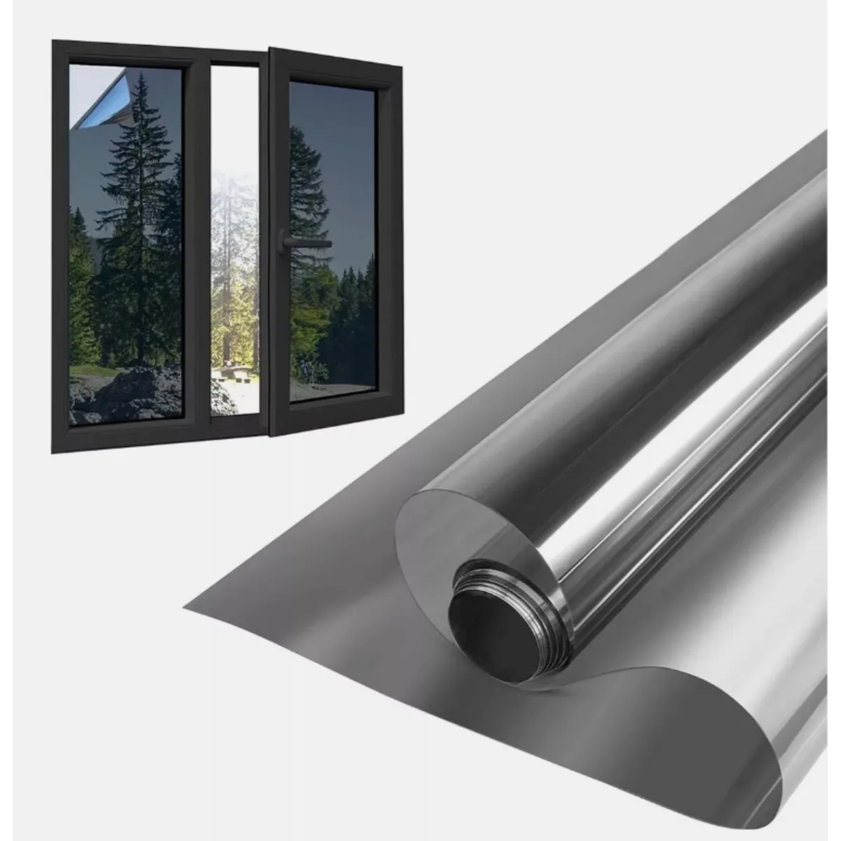 Lamina Espejada Film Privacidad Vidrio Ventana 60 Cm * 10 M, marca ATURE - Foto Principal