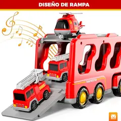 GENERICO - Camión De Bomberos 5en1 Luces Sirenas Sonido