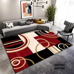 GENERICO - ALFOMBRA PARA LIVING ANTIDESLIZANTE CON DISEÑOS TRIDIMENCIONALES
