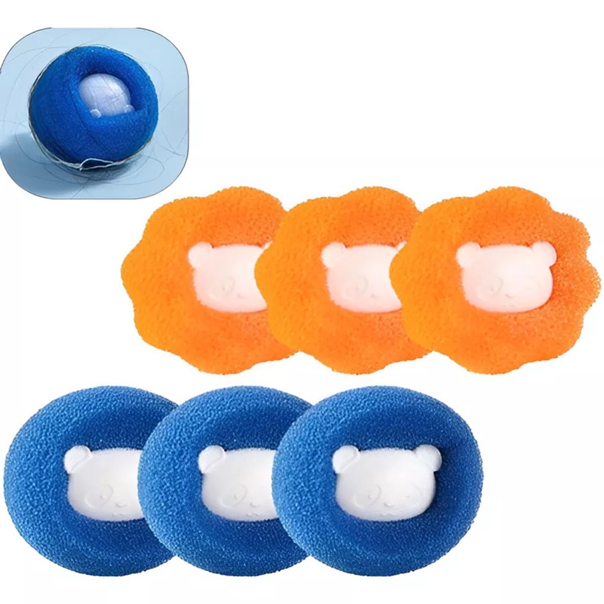 ATURE - 6u Atrapa Pelos Pelusa De Mascotas Perro Gato Para Lavadora