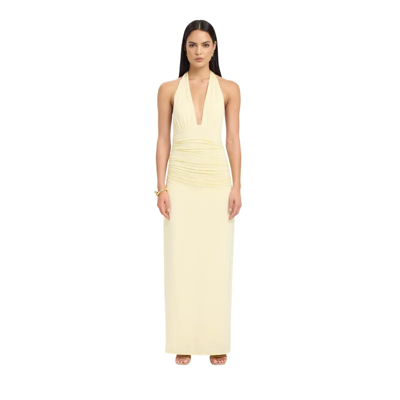 BLWOENS - Vestido de Gala Mujer - Amarillo