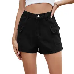 BLWOENS - Shorts Mujer - Negro
