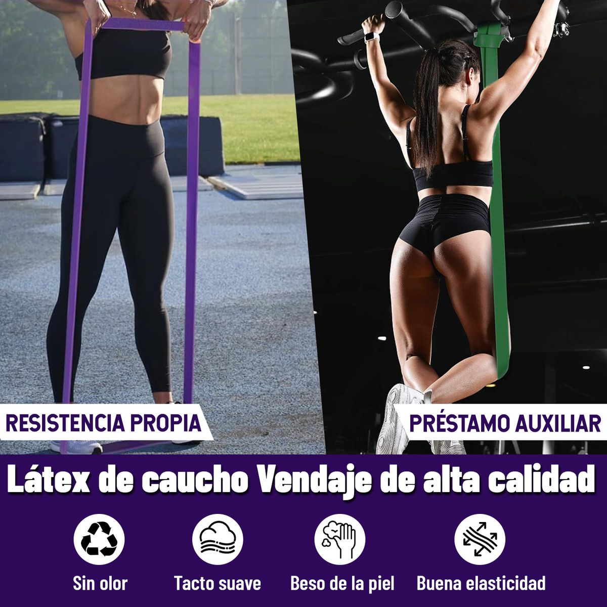 VIDITA - Bandas Elasticas Resistencia Power Bands Set 4