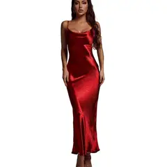 BLWOENS - Vestido de Gala Mujer - Rojo