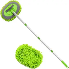 GENERICO - Cepillo Para Polvo De Lavado De Coche Con Mango Ajustable