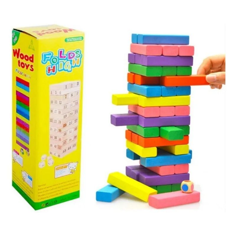 GENERICO - Juego Educativo De Bloques Construcción Coloridos 54 Pieza