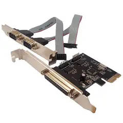 UTEK - Tarjeta Pci Express 2 Serial 1 Paralelo Adaptador Interfaz