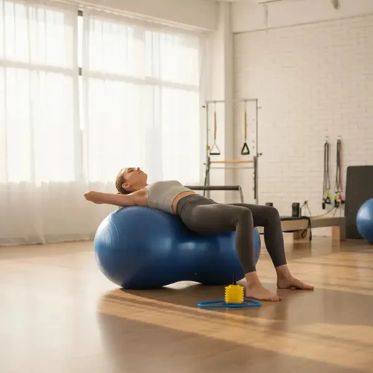 GENERICO - Balón Ovalado Pilates Yoga Tipo Maní 90x45cm -rehabilitación