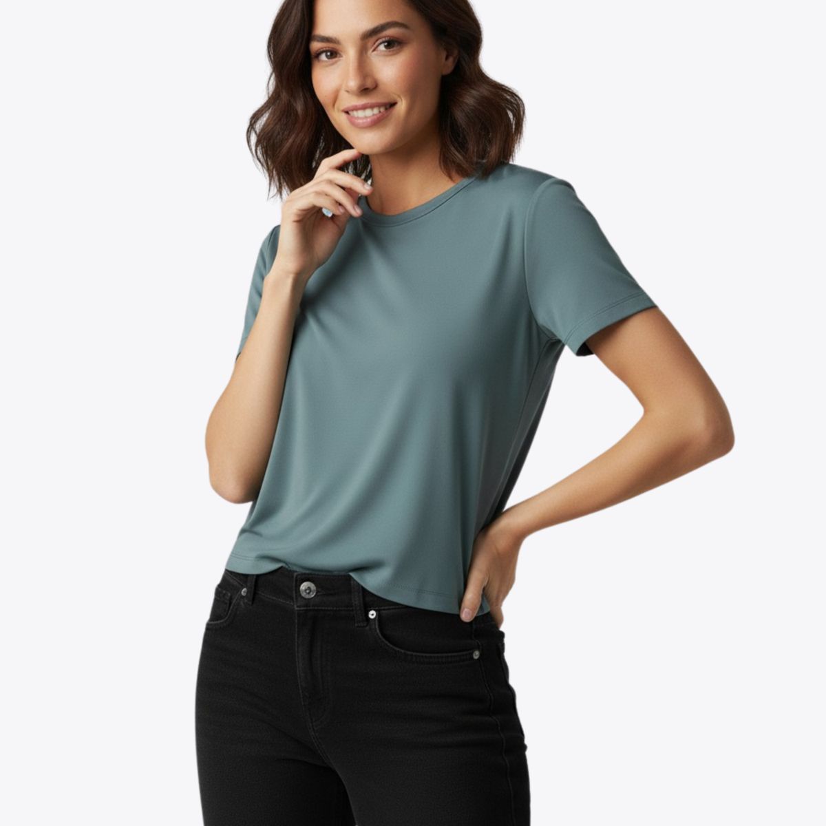 BACK IN TIME - Polera de Bambú Clásica Ultra Suave Back In Time para Mujer