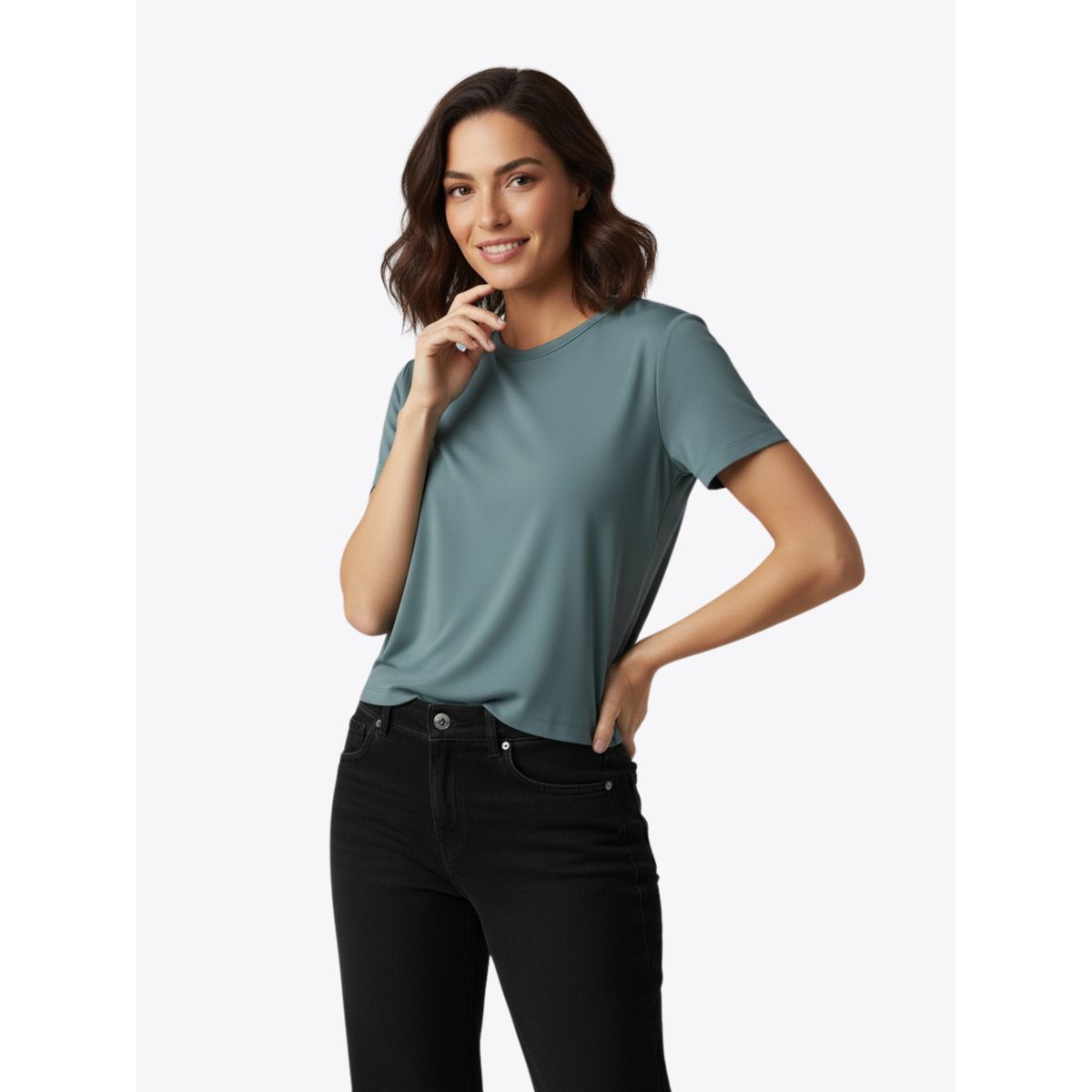 BACK IN TIME - Polera de Bambú Clásica Ultra Suave Back In Time para Mujer