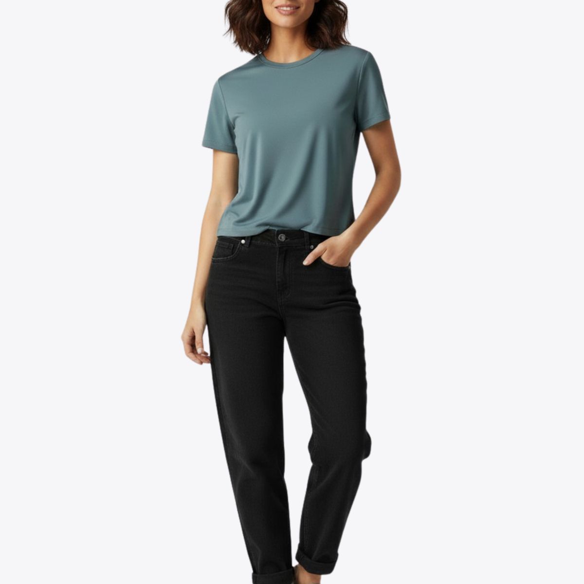 BACK IN TIME - Polera de Bambú Clásica Ultra Suave Back In Time para Mujer